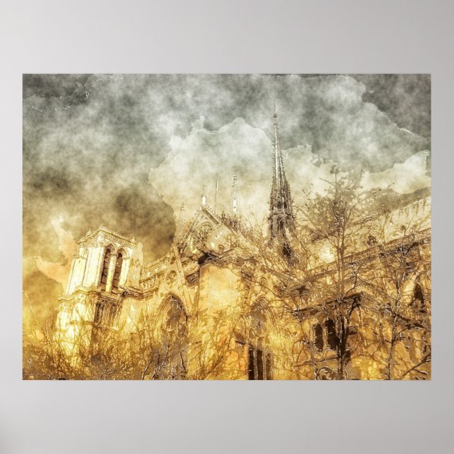 Kathedrale Paris Notre-Dame Poster (Vorne)