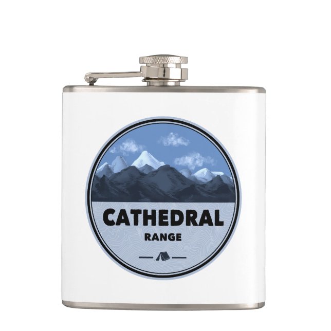 Kathedrale Range California Camping Flachmann (Vorderseite)