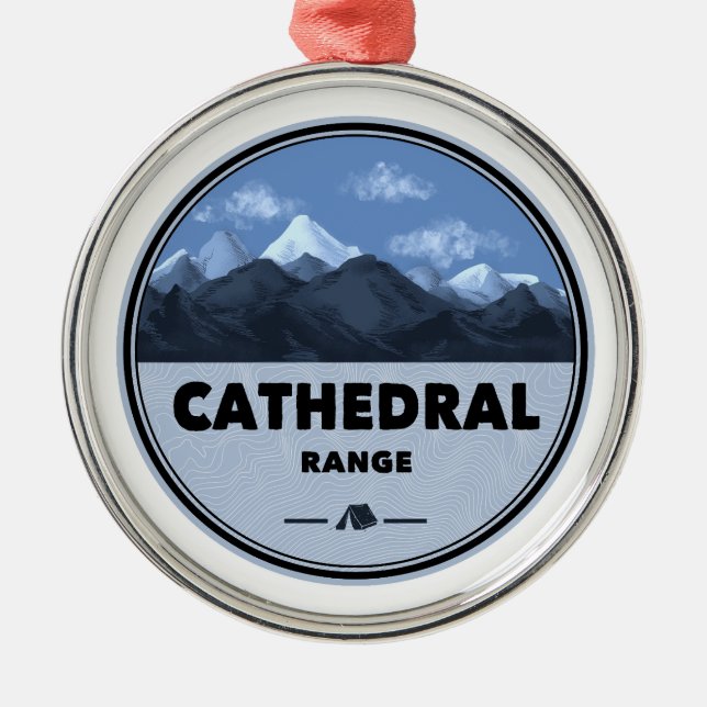 Kathedrale Range California Camping Ornament Aus Metall (Vorne)