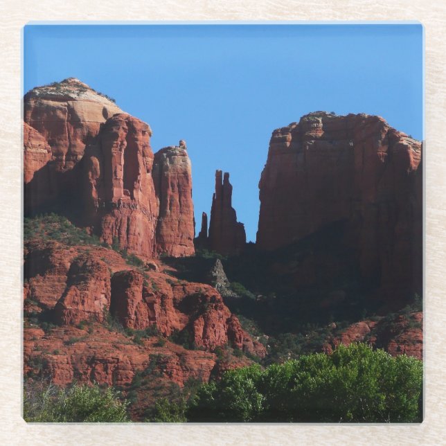 Kathedrale Rock in Sedona Glasuntersetzer (Vorderseite)
