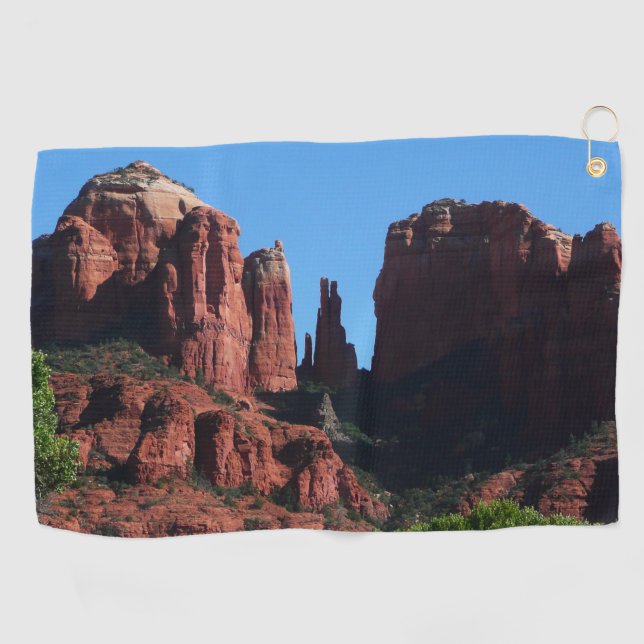 Kathedrale Rock in Sedona Golfhandtuch (Horizontal)