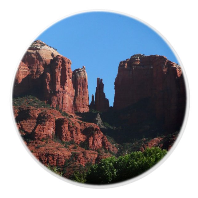 Kathedrale Rock in Sedona Keramikknauf (Vorderseite)