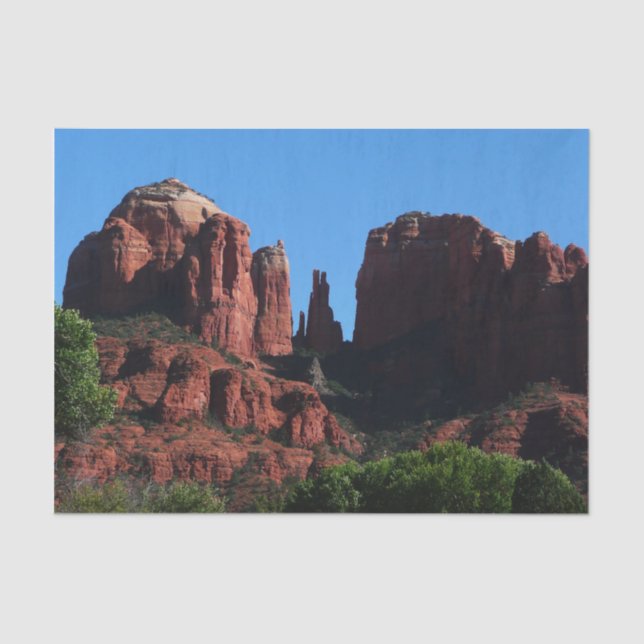 Kathedrale Rock in Sedona Seidenpapier (Vorderseite)