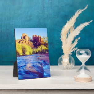 Kathedrale Rock reflektiert in Eak Creek, Arizona Fotoplatte