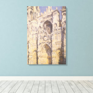Kathedrale Rouen, Harmony Blue Gold von Claude Mon Leinwanddruck