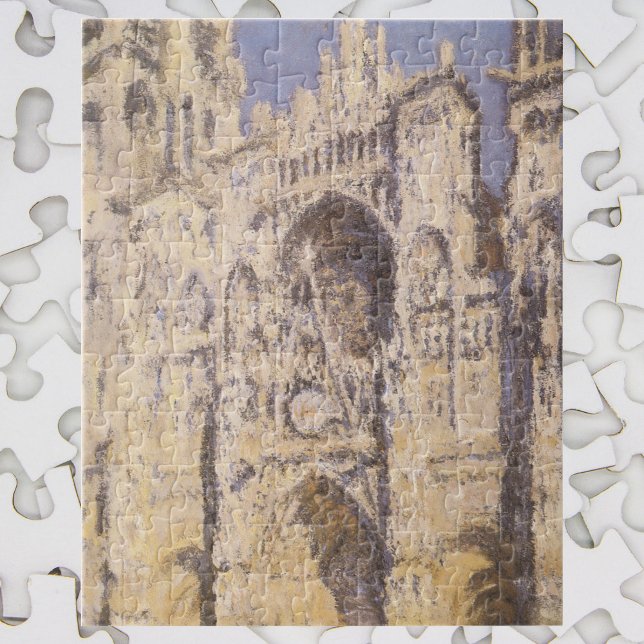 Kathedrale Rouen, Harmony Blue Gold von Claude Mon Puzzle (Von Creator hochgeladen)