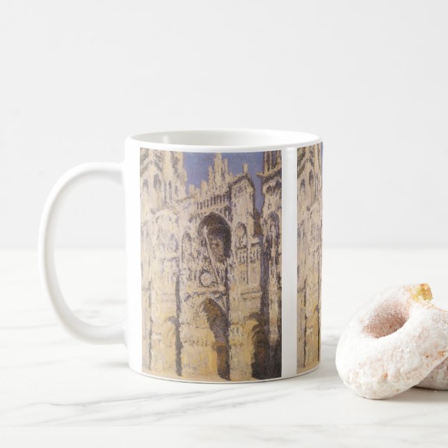Kathedrale Rouen, Harmony Blue Gold von Claude Mon Tasse (Mit Donut)