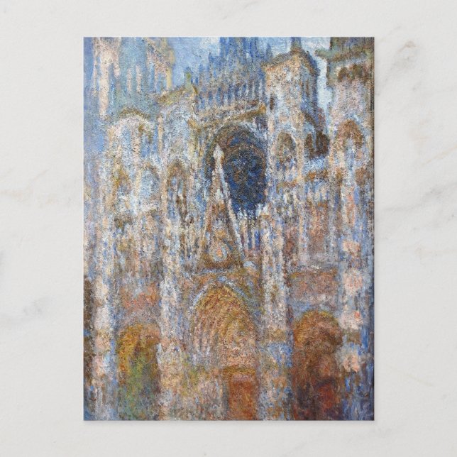 Kathedrale Rouen, Magie in Blau von Claude Monet Postkarte (Vorderseite)