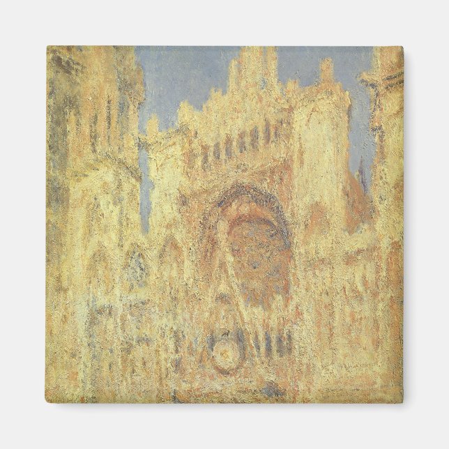 Kathedrale Rouen, Sonnenuntergang von Claude Monet Magnet (Vorne)