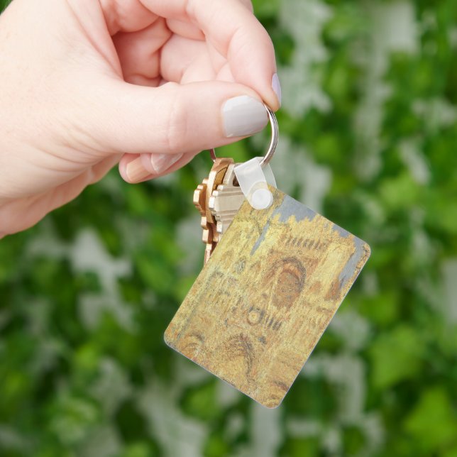 Kathedrale Rouen, Sonnenuntergang von Claude Monet Schlüsselanhänger (Hand)