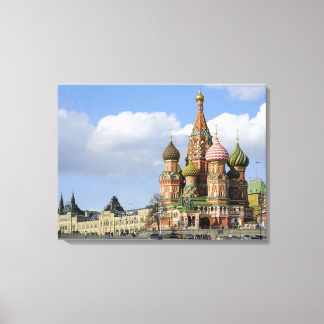 Kathedrale Saint Basil. Moskauer Roter Platz Leinwanddruck (Vorderseite)