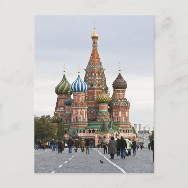 Kathedrale Saint Basil. Moskauer Roter Platz Postkarte (Vorderseite)