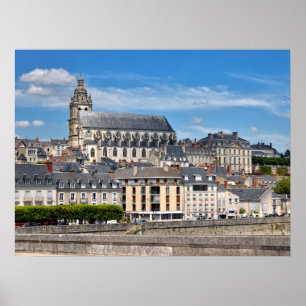 Kathedrale Saint Louis bei Blois Frankreich Postca Poster