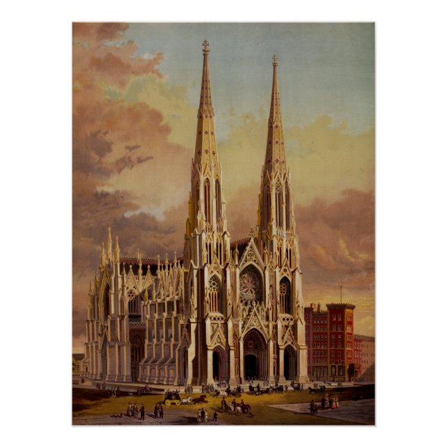 Kathedrale Saint Patrick in Midtown Manhattan Poster (Vorderseite)