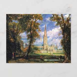 Kathedrale Salisbury aus dem Bischofsgarten Postkarte