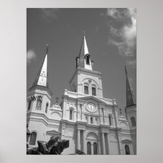 Kathedrale schwarz-weiß poster