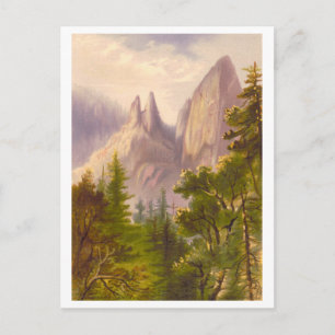 Kathedrale Spires Yosemite Vintag Prang Lithograph Postkarte