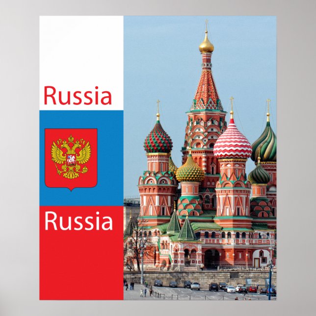 Kathedrale St. Basil. Russland Poster (Vorne)