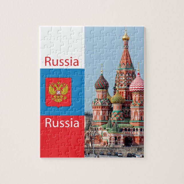 Kathedrale St. Basil. Russland Puzzle (Vertikal)