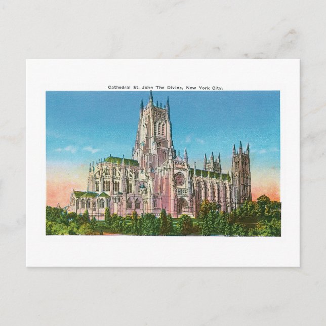 Kathedrale St. John the Divine, NYC Postkarte (Vorderseite)