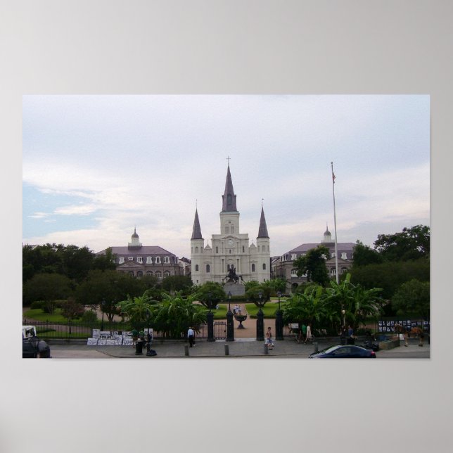 Kathedrale St. Louis und Jackson Square Poster (Vorne)
