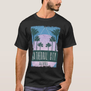 Kathedrale Stadt Kalifornien CA Vintage Vaporwave  T-Shirt