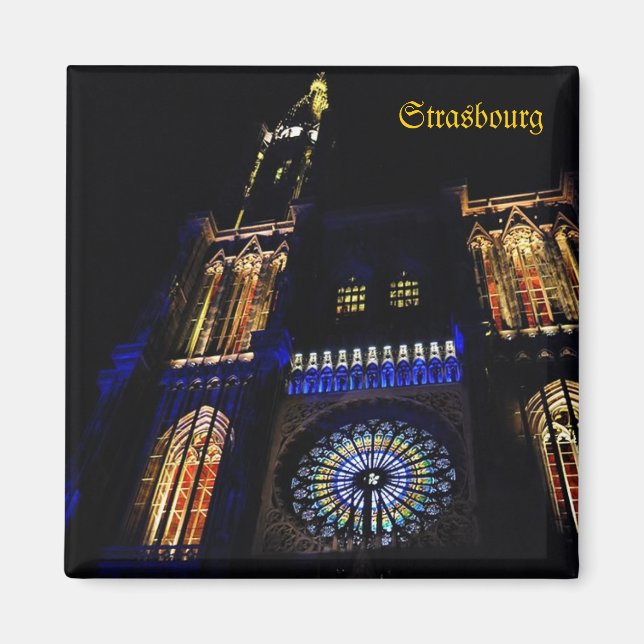 Kathedrale Straßburg, Frankreich Magnet (Vorne)