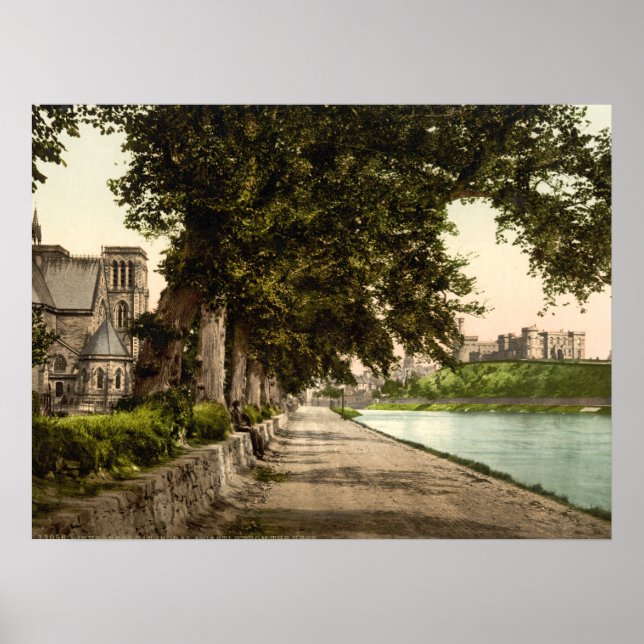 Kathedrale und Burg, Inverness, Schottland Poster (Vorne)