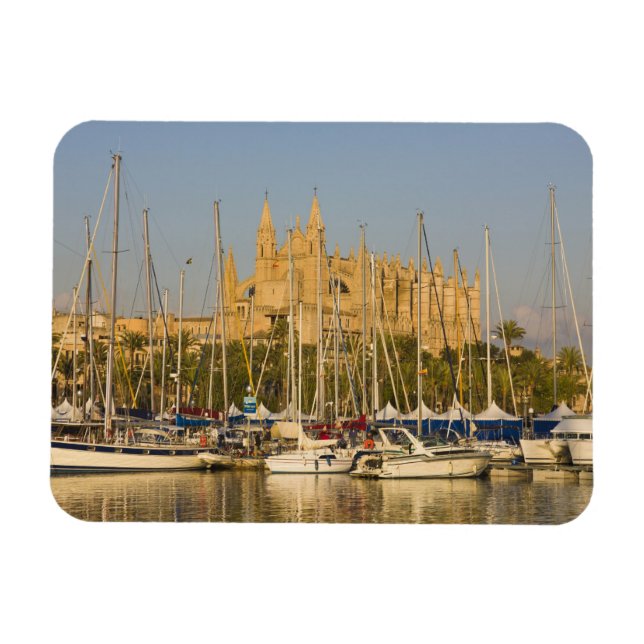 Kathedrale und Hafen, Palma, Mallorca, Spanien 2 Magnet (Horizontal)