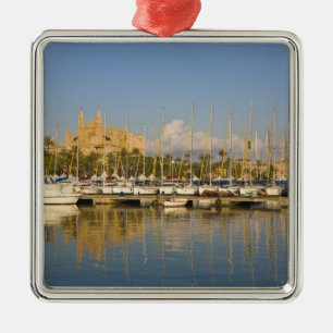 Kathedrale und Marina, Palma, Mallorca, Spanien Silbernes Ornament