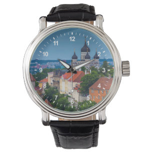 Kathedrale und Stadtbild  Estland Armbanduhr