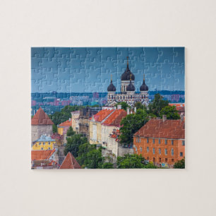 Kathedrale und Stadtbild  Estland Puzzle