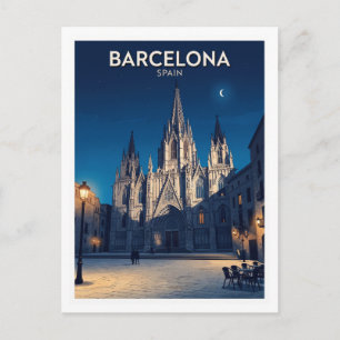 Kathedrale von Barcelona Gotisches Viertel Spanien Postkarte