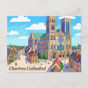 Kathedrale von Chartres Frankreich Postkarte