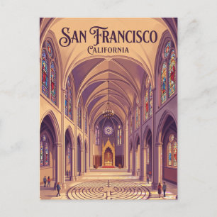 Kathedrale von Grace USA Postkarte