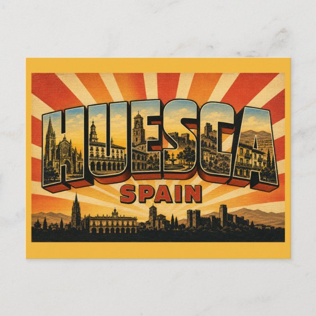 Kathedrale von Huesca Spanien Postkarte (Vorderseite)