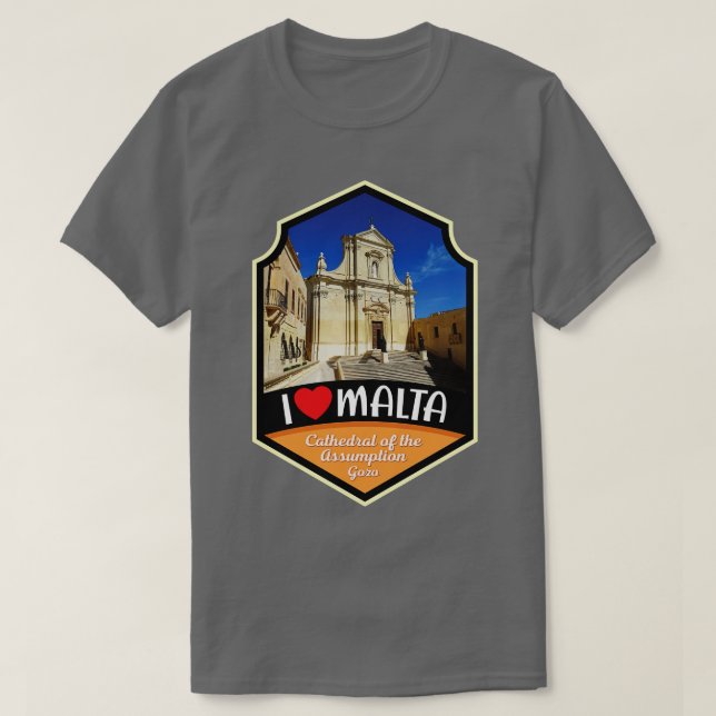 Kathedrale von Malta Übernahme Gozo T-Shirt (Design vorne)