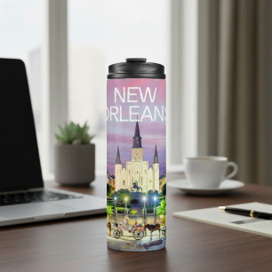 Kathedrale von New Orleans Reise-Thermal-Tumbler Thermosbecher
