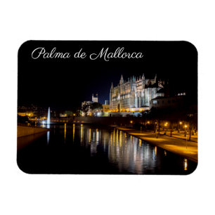 Kathedrale von Palma de Mallorca am Abend - Spanie Magnet