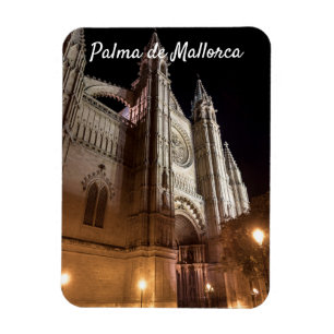 Kathedrale von Palma de Mallorca am Abend - Spanie Magnet
