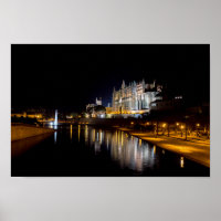 Kathedrale von Palma de Mallorca am Abend - Spanie