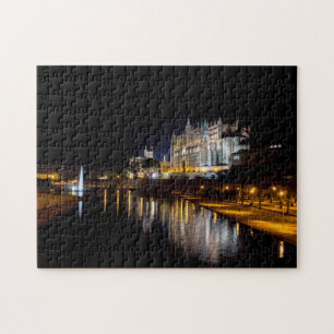 Kathedrale von Palma de Mallorca am Abend - Spanie Puzzle