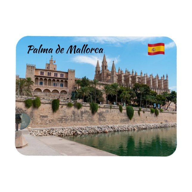 Kathedrale von Palma de Mallorca und Almudaina Magnet (Horizontal)