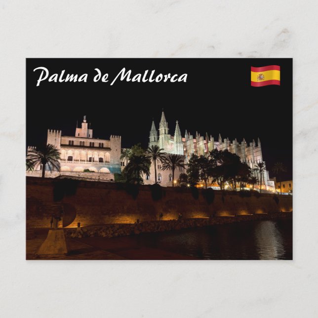 Kathedrale von Palma de Mallorca und Palazzo Almud Postkarte (Vorderseite)