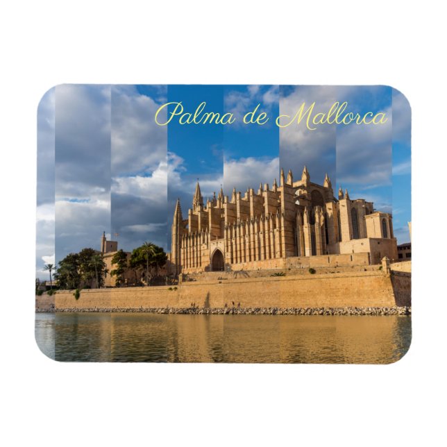Kathedrale von Palma de Mallorca zur Goldenen Stun Magnet (Horizontal)