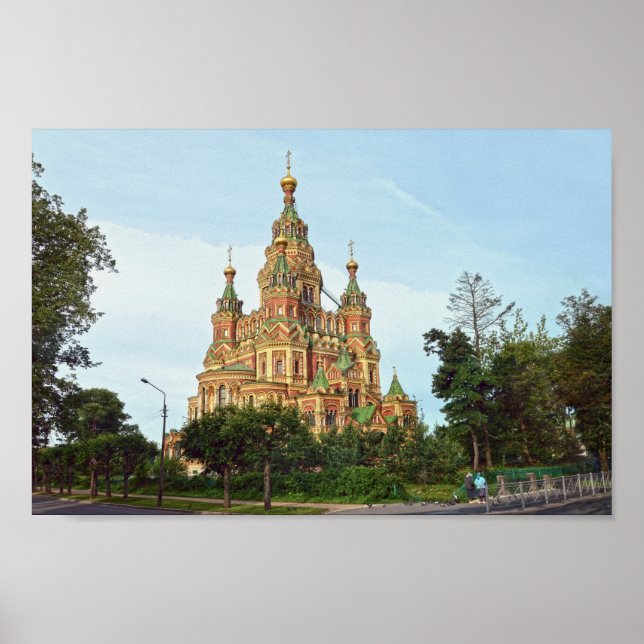 Kathedrale von Peter und Paul, Peterhof, Russland Poster (Vorne)