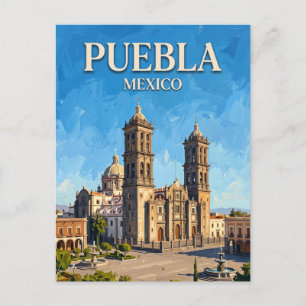 Kathedrale von Puebla Mexiko Postkarte