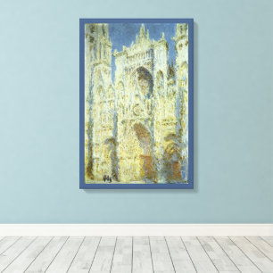 Kathedrale von Rouen, Westfassade, Sonnenlicht, Cl Leinwanddruck