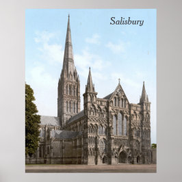 Kathedrale von Salisbury in England (c. 1900) Poster