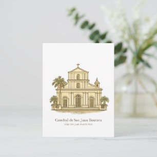 Kathedrale von San Juan – Alt-San Juan Postkarte
